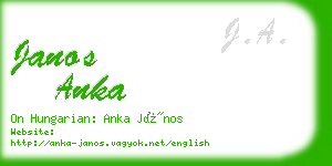 janos anka business card